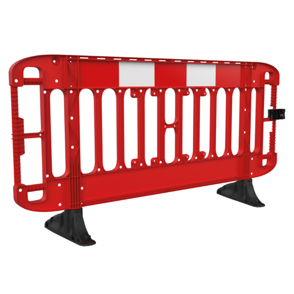 TITAN 2M INJECTION MOULDED ROAD TRAFFIC BARRIER WITH BLACK ANTI-TRIP FEET