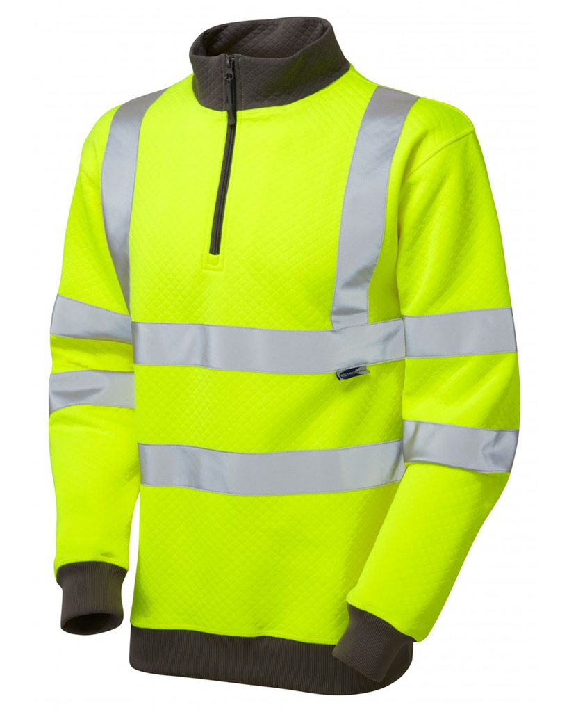 BRYNSWORTHY HI-VIS QUARTER ZIP SWEATSHIRT
