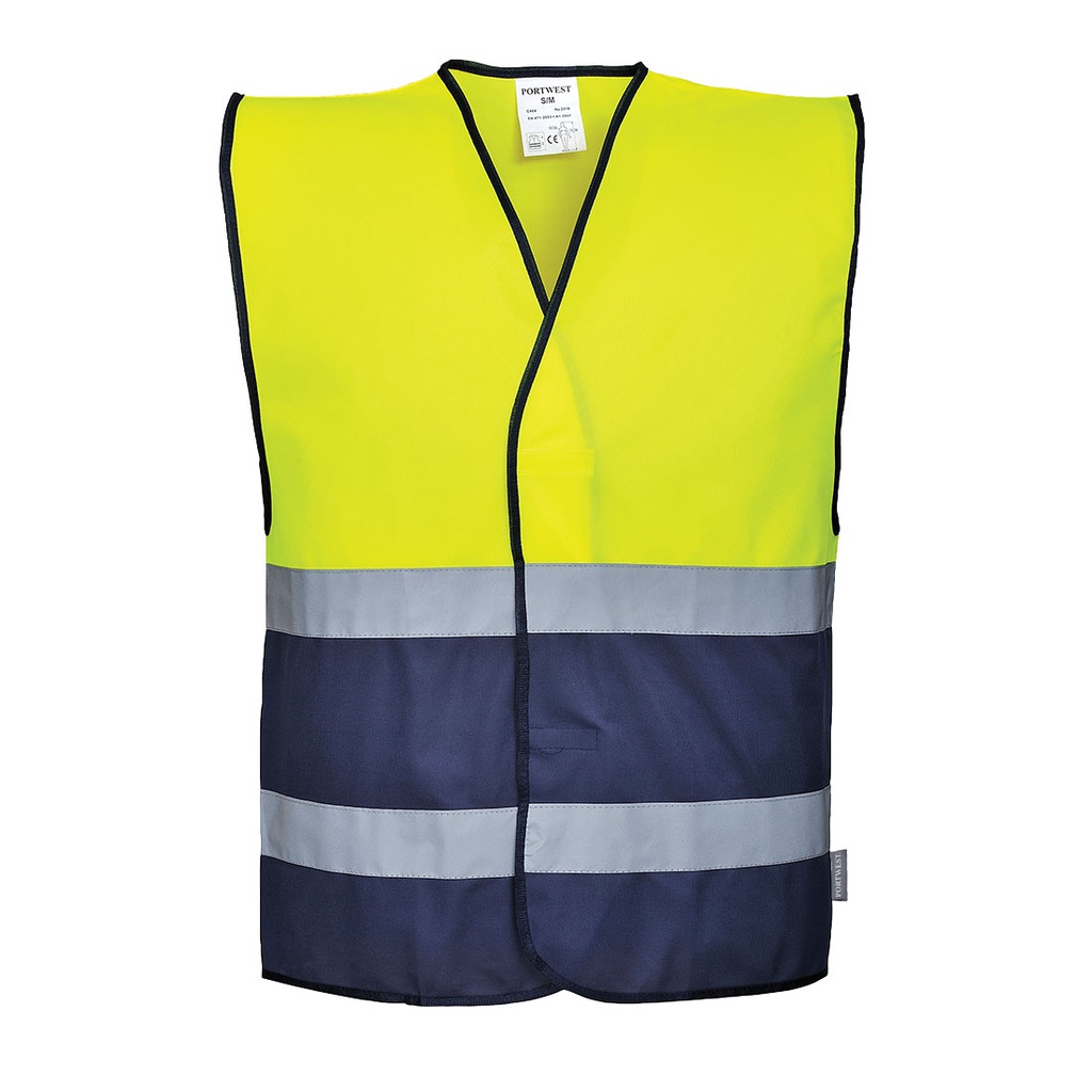 C484 HI VIZ TWO TONE VEST PORTWEST